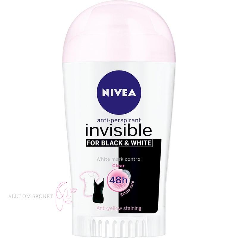 Budgetprodukten: Nivea Invisible Black & White Clear